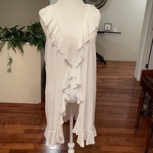 New Directions ruffled cardigan